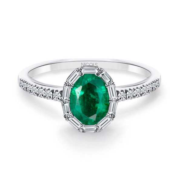 OVAL COLOR Emerald Ring - Emerald rings
