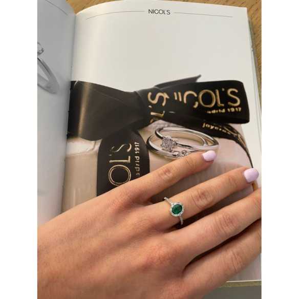 Anillo Esmeralda Oval y Diamantes Colour Oval - Anillos de Esmeralda