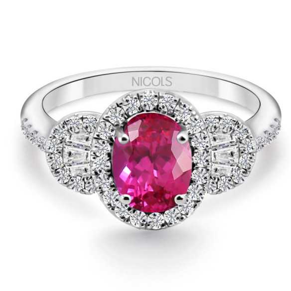Anillo Rubí Diamond Colour - Anillos de Rubí
