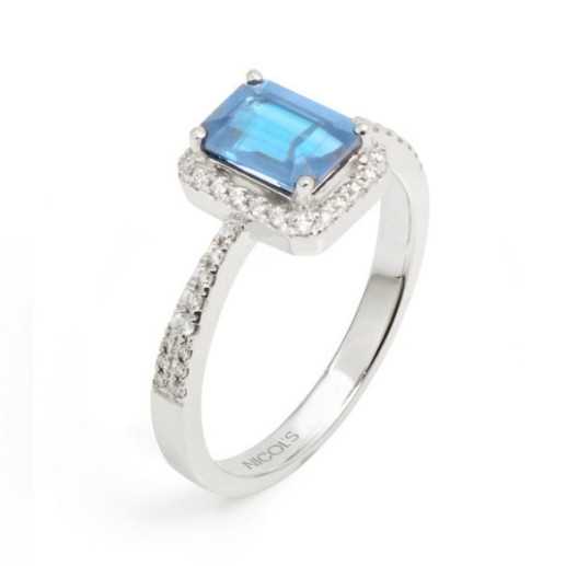 Anillo Diamantes Topacio Diamond Colour - Anillos Otras Piedras Preciosas