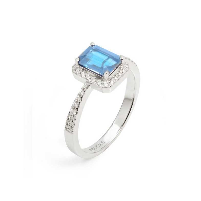 Anillo Diamantes Topacio Diamond Colour - Anillos Otras Piedras Preciosas