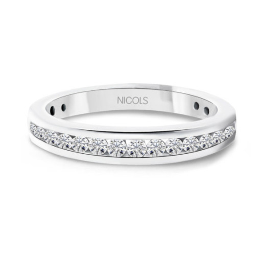 Anello Chloe con diamanti 0,35 in oro bianco - Alleanze luminose