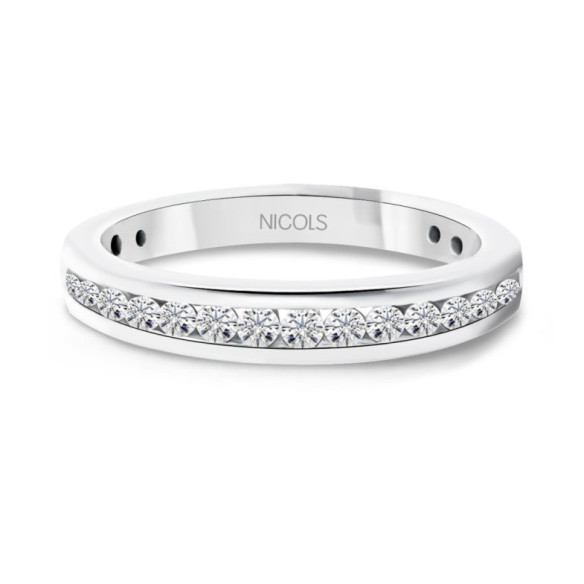 Anillo Diamantes Chloe 0,35 Oro Blanco - Alliances brillantes