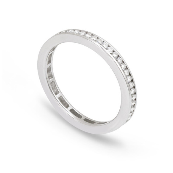 Anillo Diamantes Eternity Chloe 0.48 Oro Blanco - ANILLOS