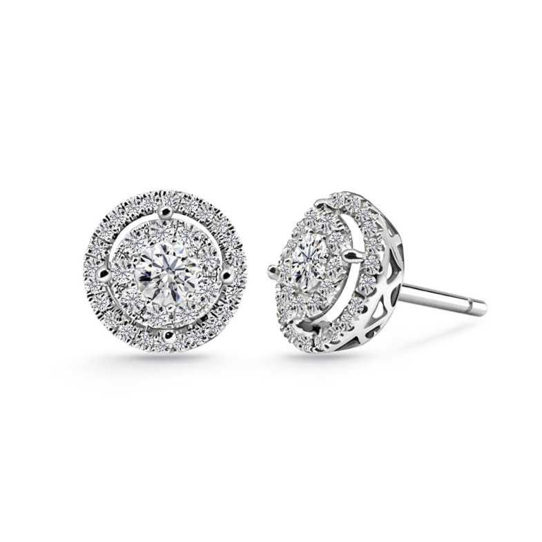 Pendientes Diamantes Dormilonas Gardenia - Pendientes de Novia