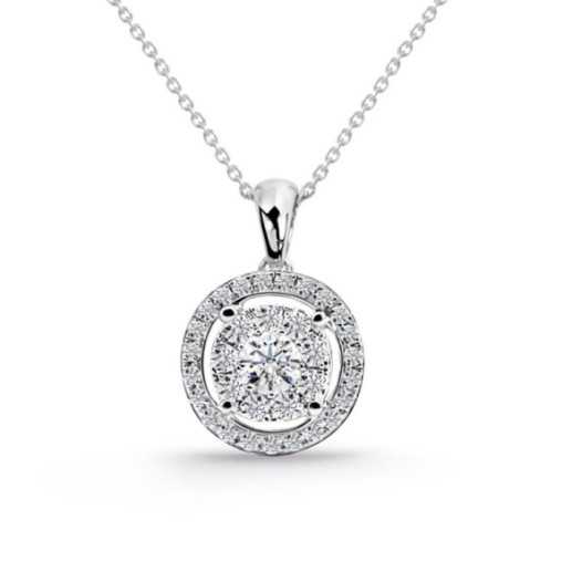 Diamant Anhänger Roseton Spot - Diamantanhänger