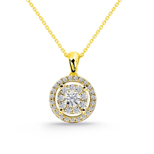 Diamant Anhänger Roseton Spot - Diamantanhänger
