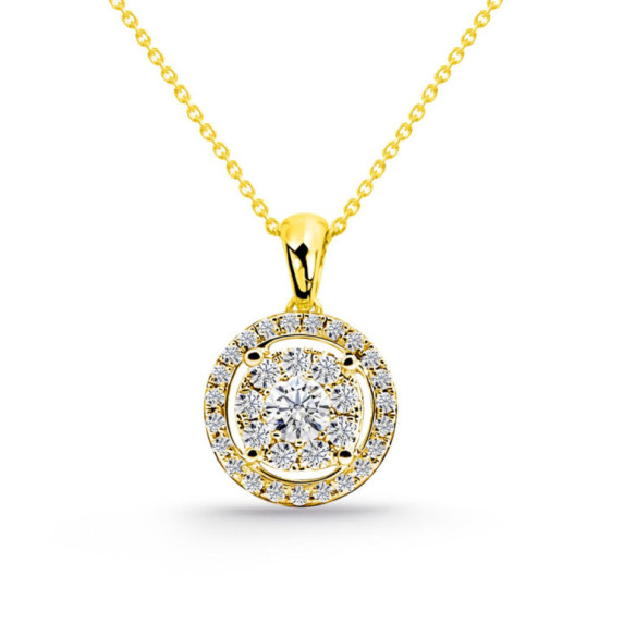 Ciondolo diamante Roseton Spot - Pendenti di diamanti