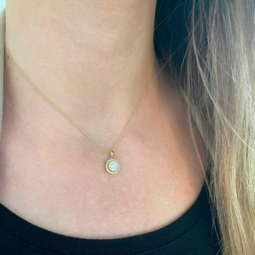 Ciondolo diamante Roseton Spot - Pendenti di diamanti 2