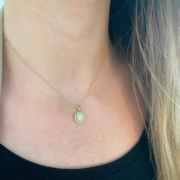 Ciondolo diamante Roseton Spot - Pendenti di diamanti