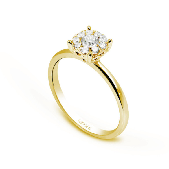Anillo Diamantes Gardenia 0.48 - Brilhante
