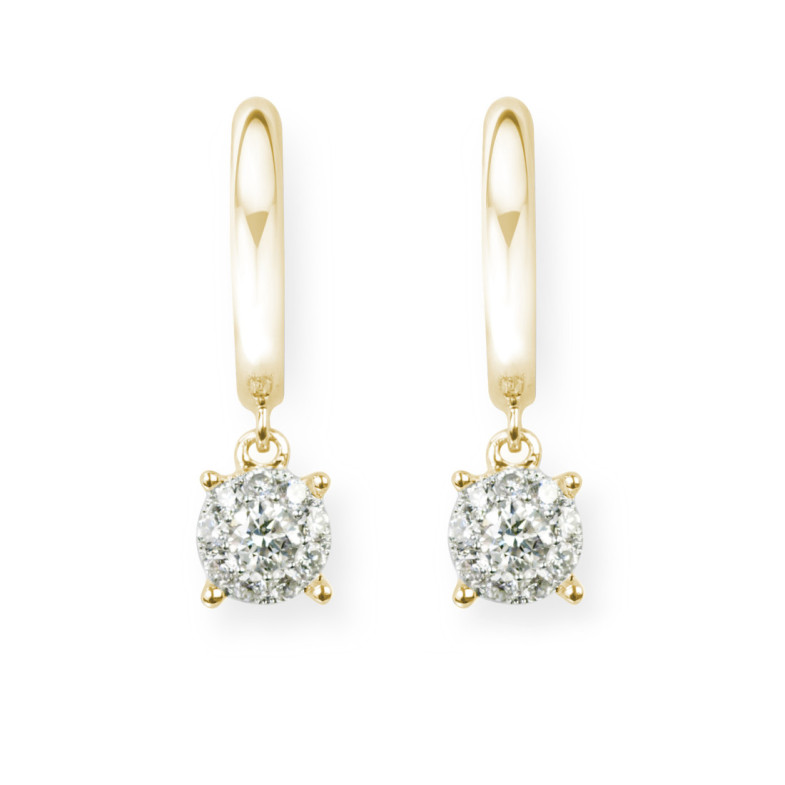 Diamond earrings CREOLE BAND - Diamond Earrings