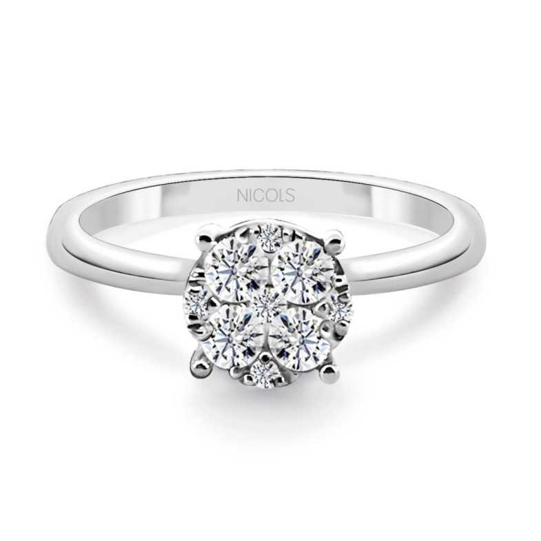 Anillo Diamantes Gardenia 0.52 - ANILLOS