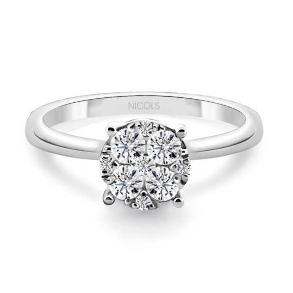 Anillo Diamantes Gardenia 0.52 - ANILLOS