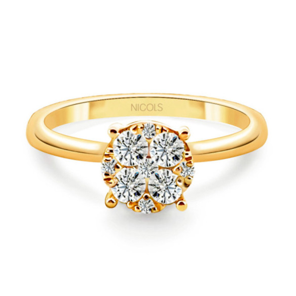 Anillo Diamantes Gardenia 0.52 - Génial