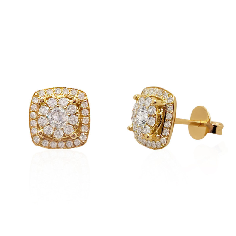 Pendientes Diamantes Gardenia 1.05 Oro Amarillo - aniversario
