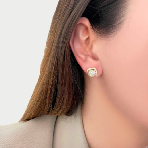 Pendientes Diamantes Gardenia 1.05 Oro Amarillo - aniversario 2
