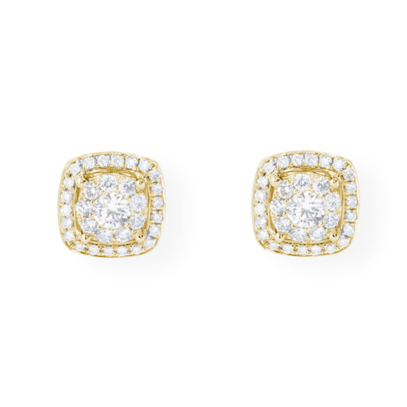 Pendientes Diamantes Gardenia 1.05 Oro Amarillo - aniversario