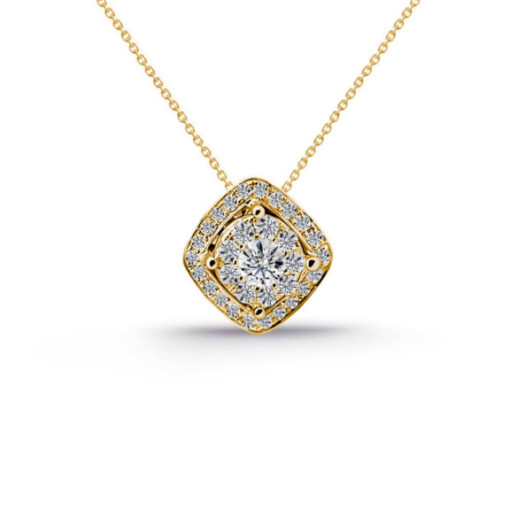 Collar Diamantes Gardenia 0.53 Oro Amarillo - Pendentifs de diamant