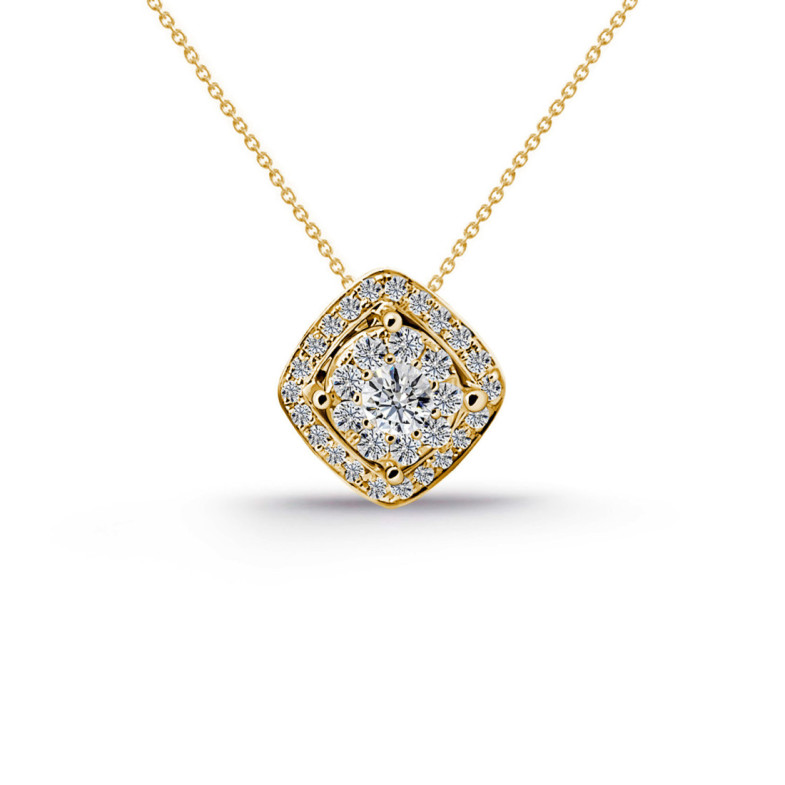Collar Diamantes Gardenia 0.53 Oro Amarillo - Colgantes de Diamantes