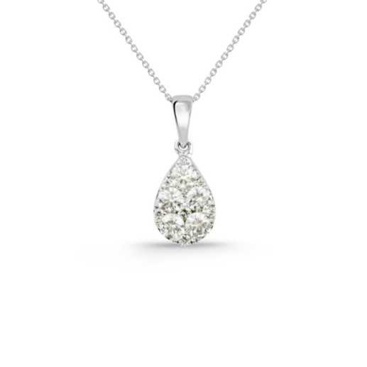 Pendente di diamante di goccia - Pendenti di diamanti