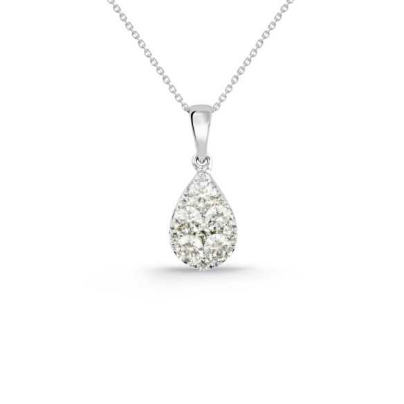 Pendente di diamante di goccia - Pendenti di diamanti