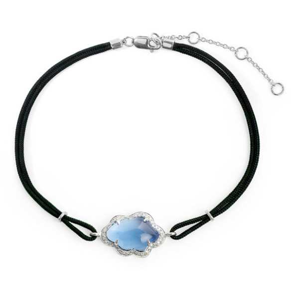 Pulsera Topacio Y Diamantes Nube New Wave - Pulseras Piedras Color