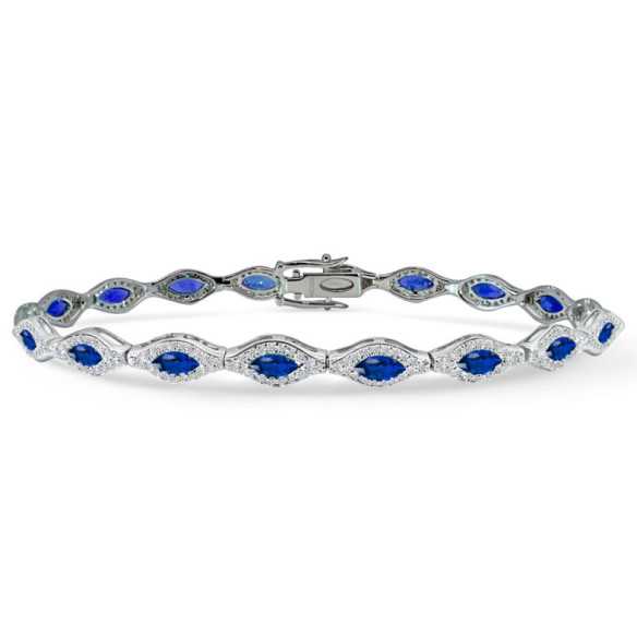Goldsaphir-Rhombus-Armband - Steine Farbarmbänder
