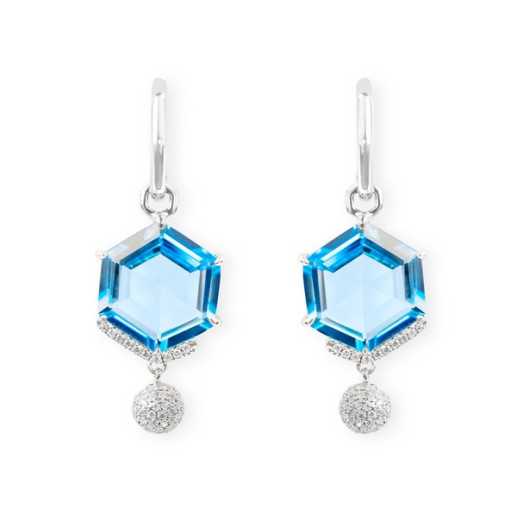 Orecchini Geometric Colorfull - Orecchini a pietre blu