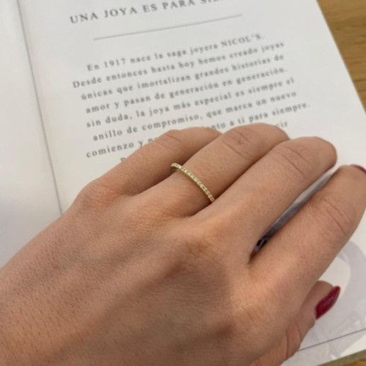 Alianza Diamantes Azalea 0.17 Oro Amarillo - Talla Brillante 2