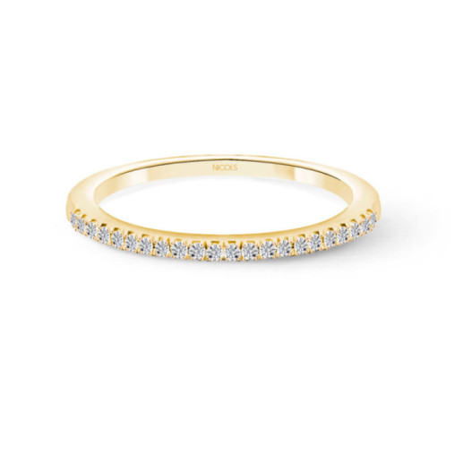 Azalea Diamond Alliance 0.15 Yellow Gold - Brilliant Cut Wedding Ring