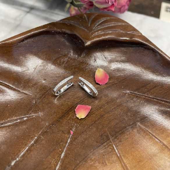 Pendientes Aro Diamantes Oval - pendientes de aro