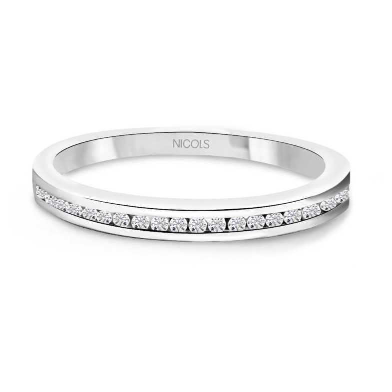 Anillo Diamantes Chloe 0.18 Oro Blanco - Talla Brillante