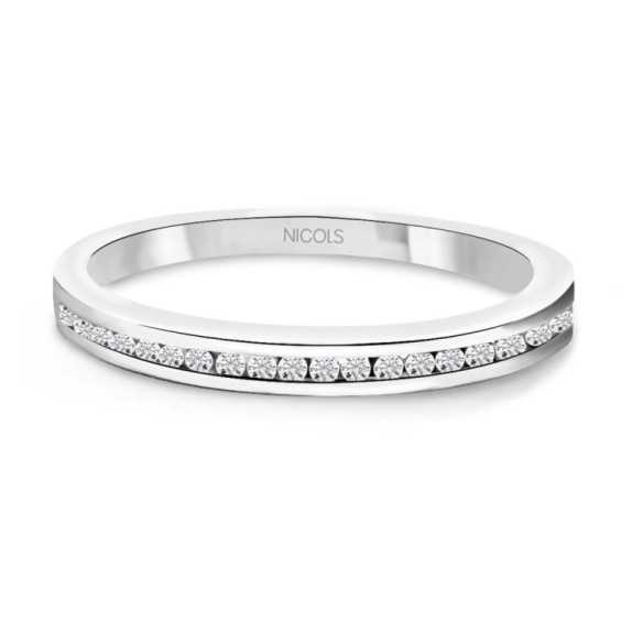 Anel de diamante Chloe 0,18 em ouro branco - Brilhante