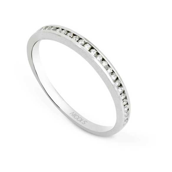 Anel de diamante Chloe 0,18 em ouro branco - Brilhante