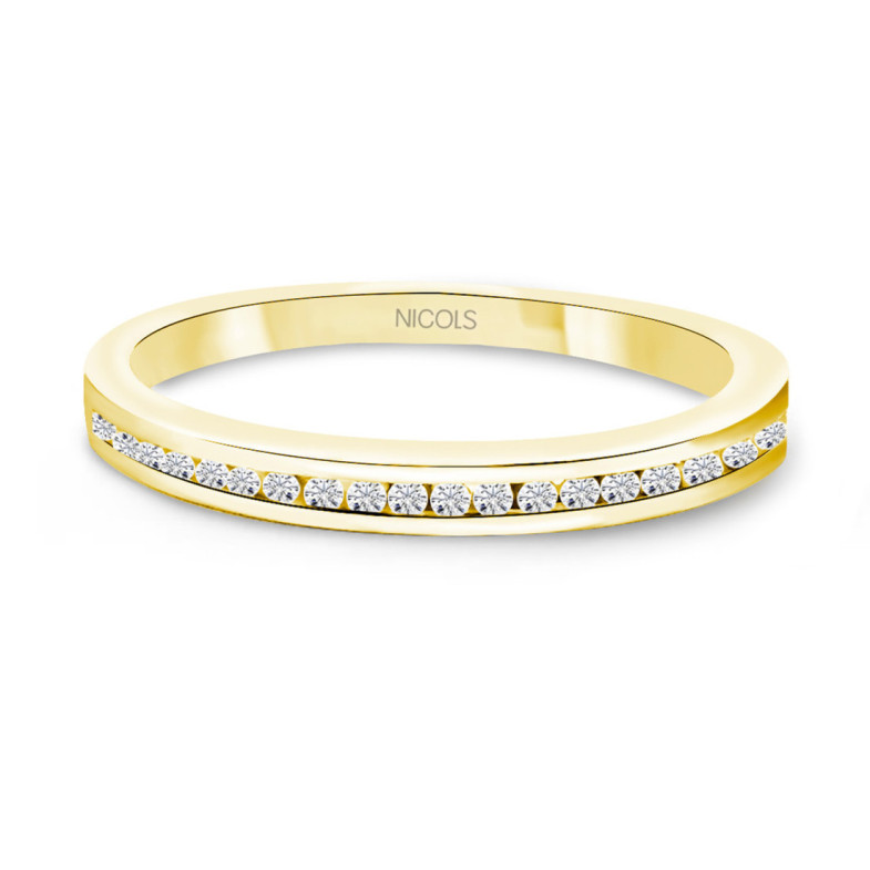 Anillo Diamantes Chloe 0.18 Oro Amarillo - Alliances brillantes