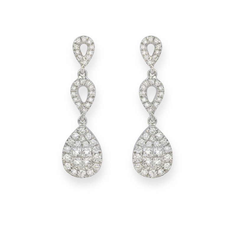 Chic orecchini di diamanti - Orecchini della sposa