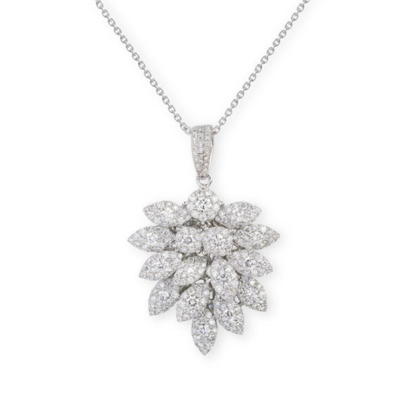 MULTIPLE BLADES Diamond Pendant - Diamond pendants