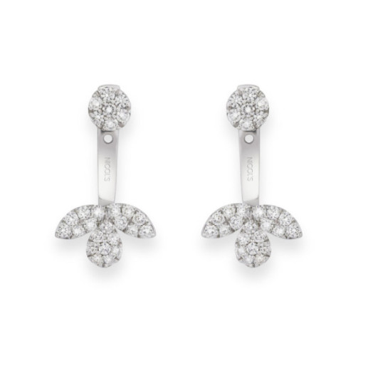 Brincos de diamante, jaquetas de orelha - curto