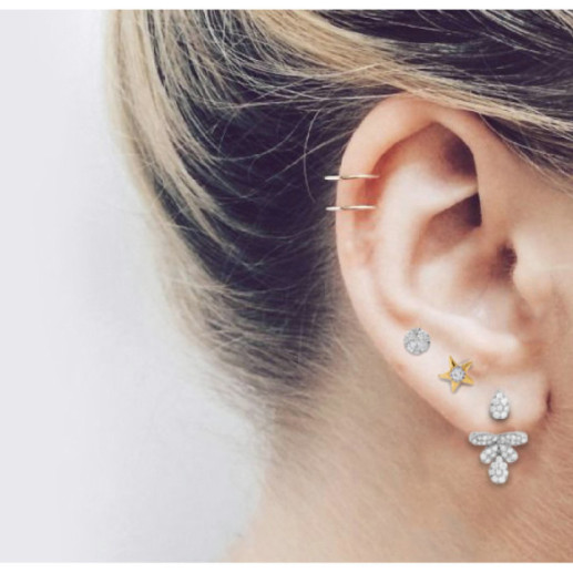 Pendientes Diamantes Ear Jackets - cortos 2