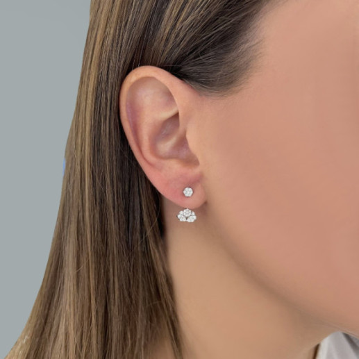 Pendientes Diamantes Ear Jackets - cortos 2