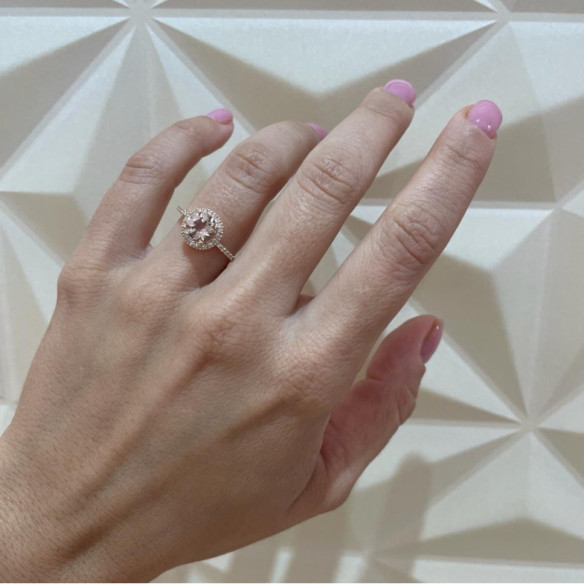 Anillo Morganita Diamantes Colorfull - diseños vintage