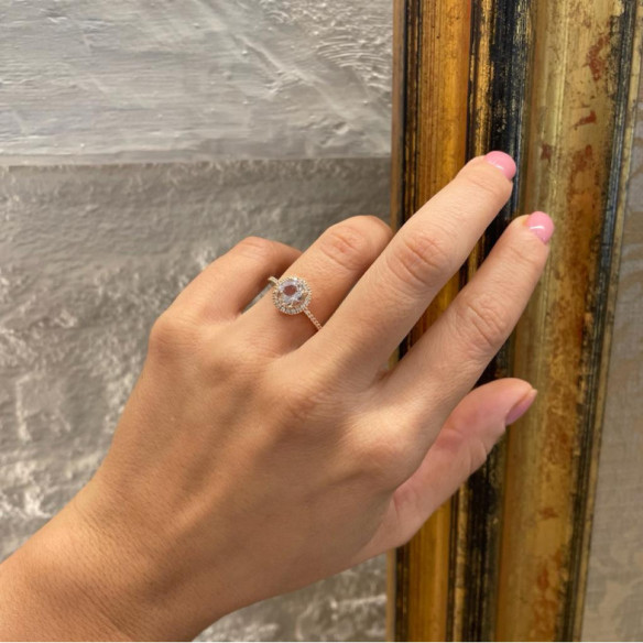 Anillo Morganita Diamantes Colorfull - diseños vintage