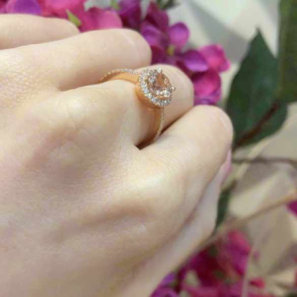 Anillo Morganita Diamantes Colorfull - diseños vintage