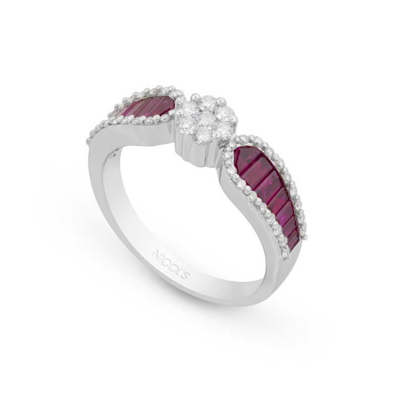 Rubies Diamond Ring FEMALE LOVE - Ruby Rings