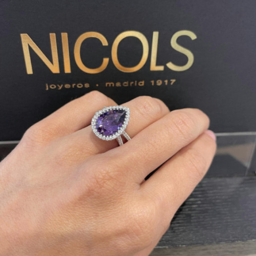 Anillo Diamantes Amatista Aires Del Este - diseños vintage 2