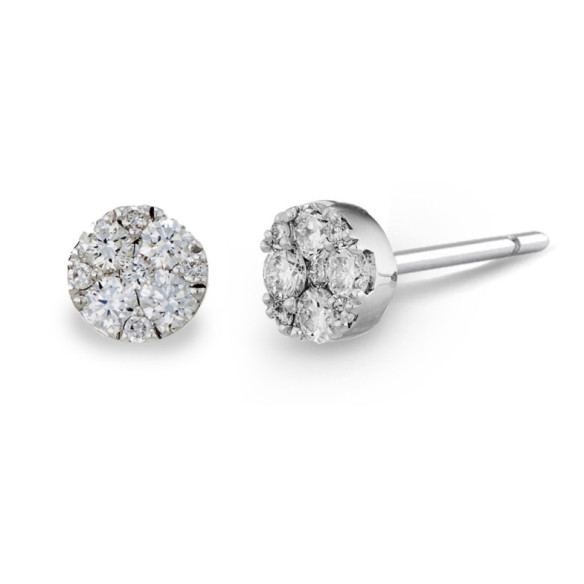 Pendientes Diamantes Gardenia 0.38 Dormilona - Boucles d'oreilles mariées