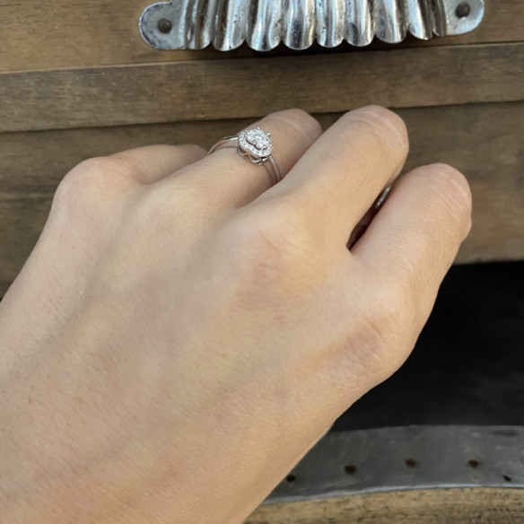 Liebesherz-Diamantring - Herzschnitt