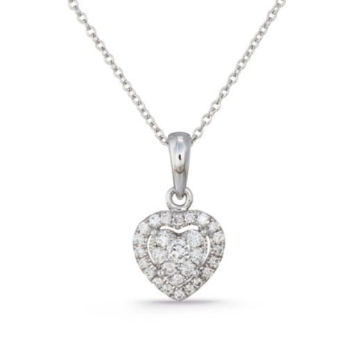 Colgante Diamantes Rosetón Heart - Colgantes de Diamantes