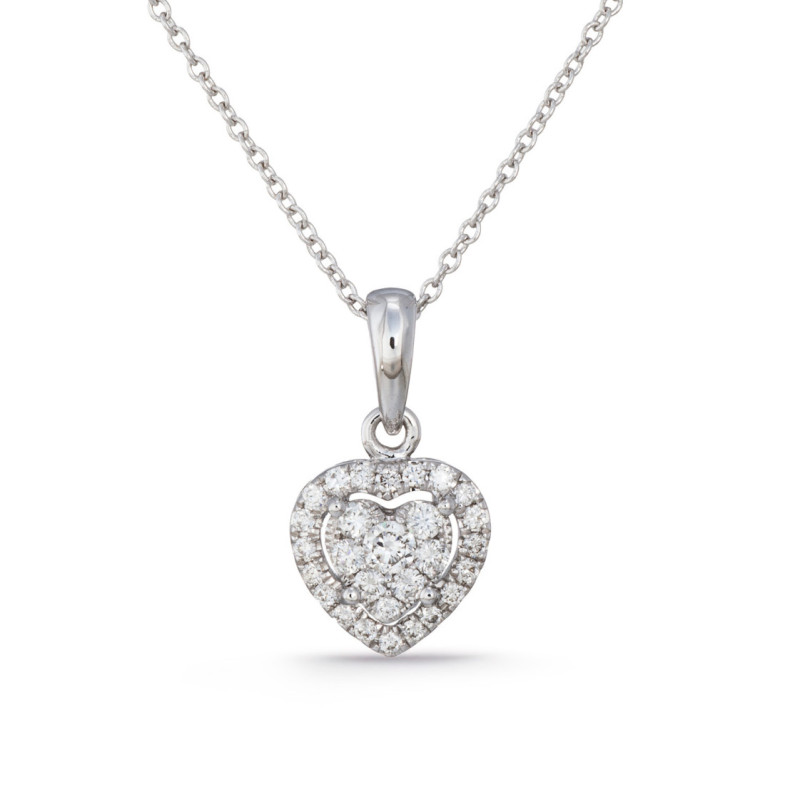 Colgante Diamantes Rosetón Heart - Pendentifs de diamant